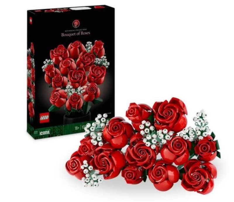 Bot 10328 Bouquet Rose Kd, kidult briques lego botanicals 25-10 — vue 1 sur 2