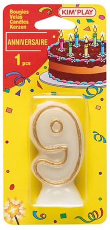 Bougies Chiffre 9 Mg, non bougies kimplay 25-10