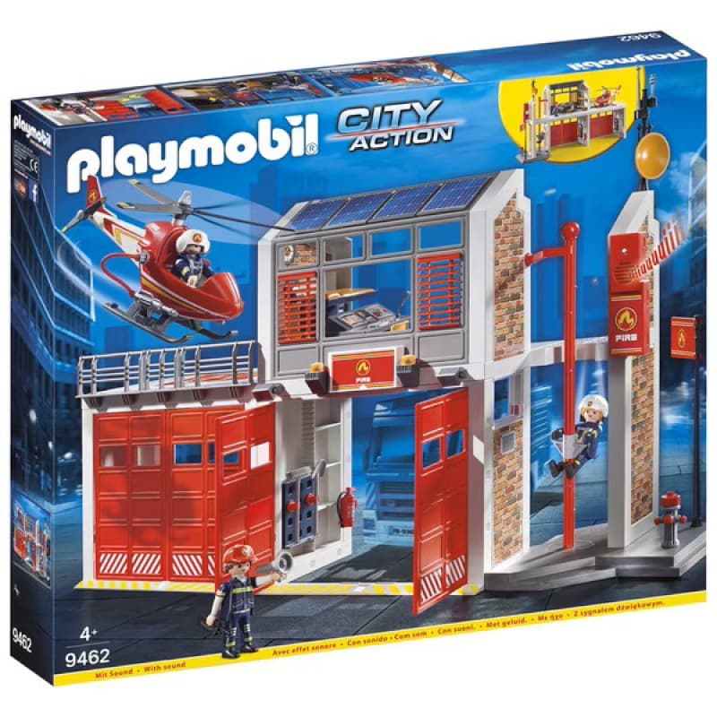 9462 Casern Pompi Helico, action heroes playmobil 25-10