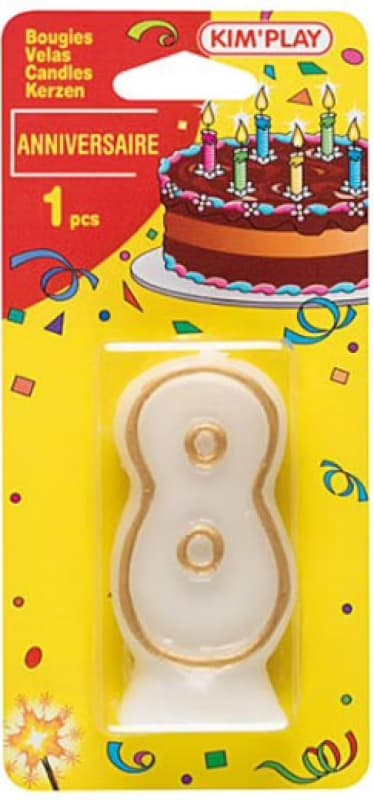 Bougies Chiffre 8 Mg, non bougies kimplay 25-10