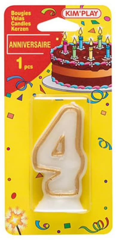 Bougies Chiffre 4 Mg, non bougies kimplay 25-10