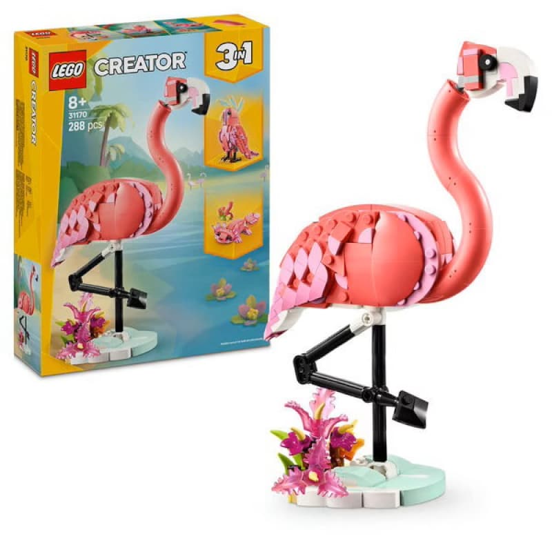 Crea 31170 Flamant Rose, briques lego creator 25-10