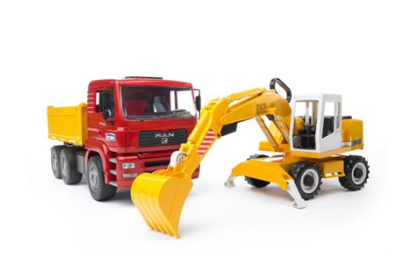 Cam Benne+pel Liebherr Mg, non tp bruder 25-10
