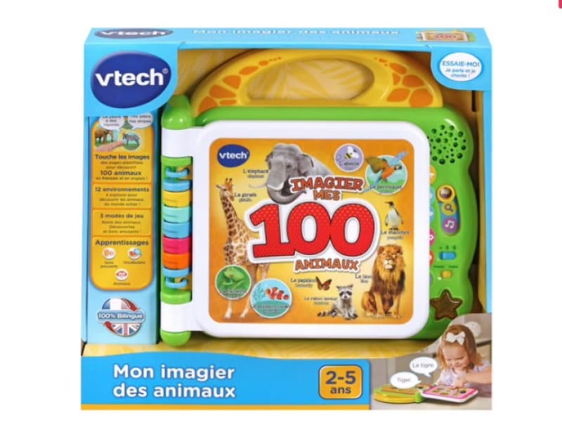 Imagier Animaux Bilingue, livres d'eveil vtech baby 25-10
