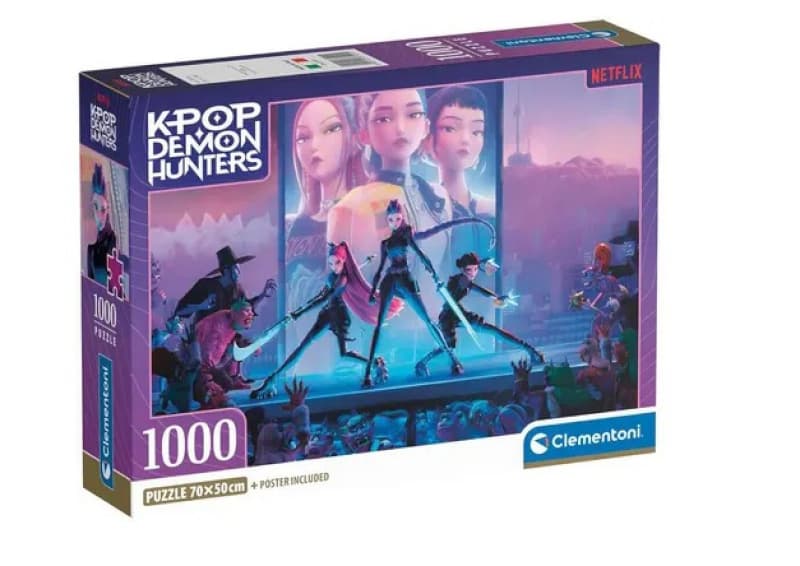 Compact 1000 Pieces - Kpop Demon Hunters, clementoni