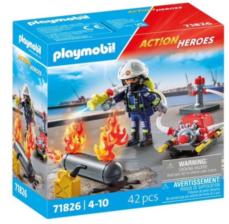 71826 Pompier Pompe Reser, action heroes playmobil 25-10