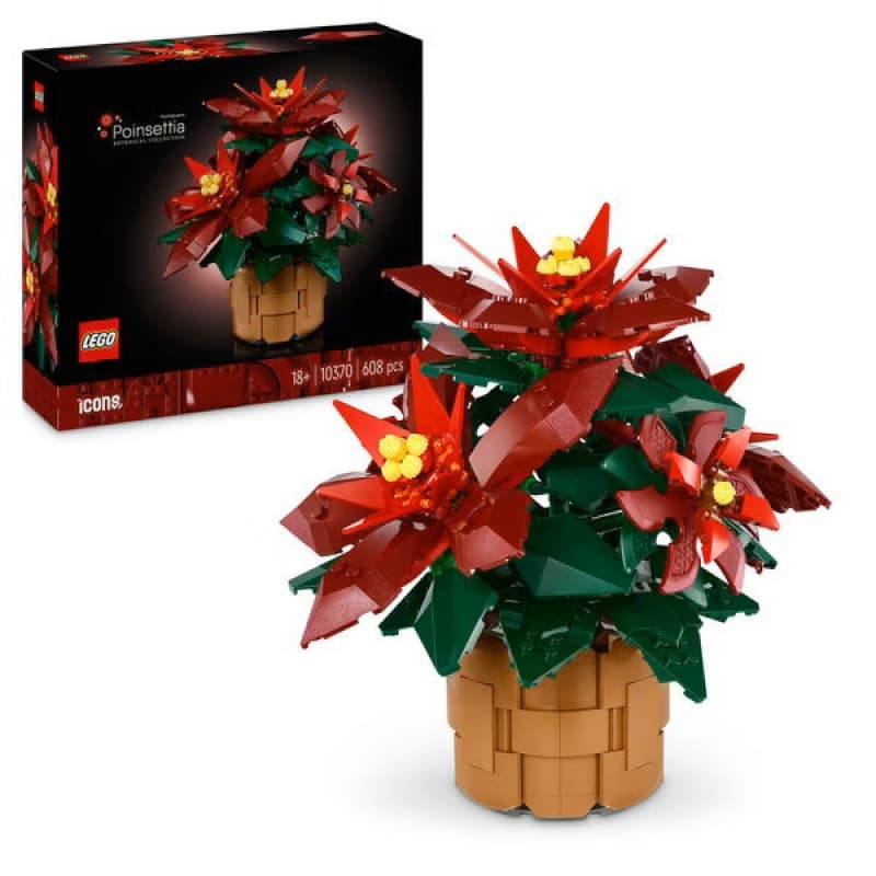 Bot 10370 Poinsettia Kd, kidult briques lego botanicals 25-10