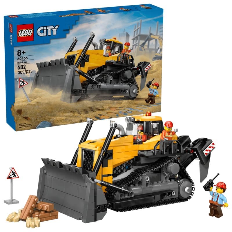 City 60466 Bulldozer Jaun, briques lego city 25-10