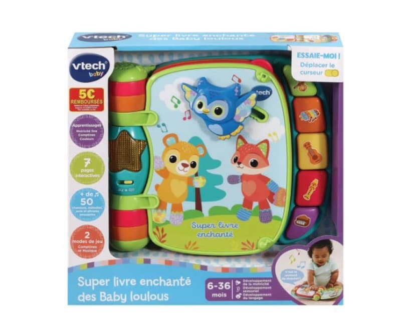 Super Livre Enchante Bleu, livres d'eveil vtech baby 25-10