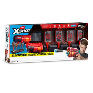 Pack tir électronique XShot – Cibles interactives et 2 blasters Fury 4